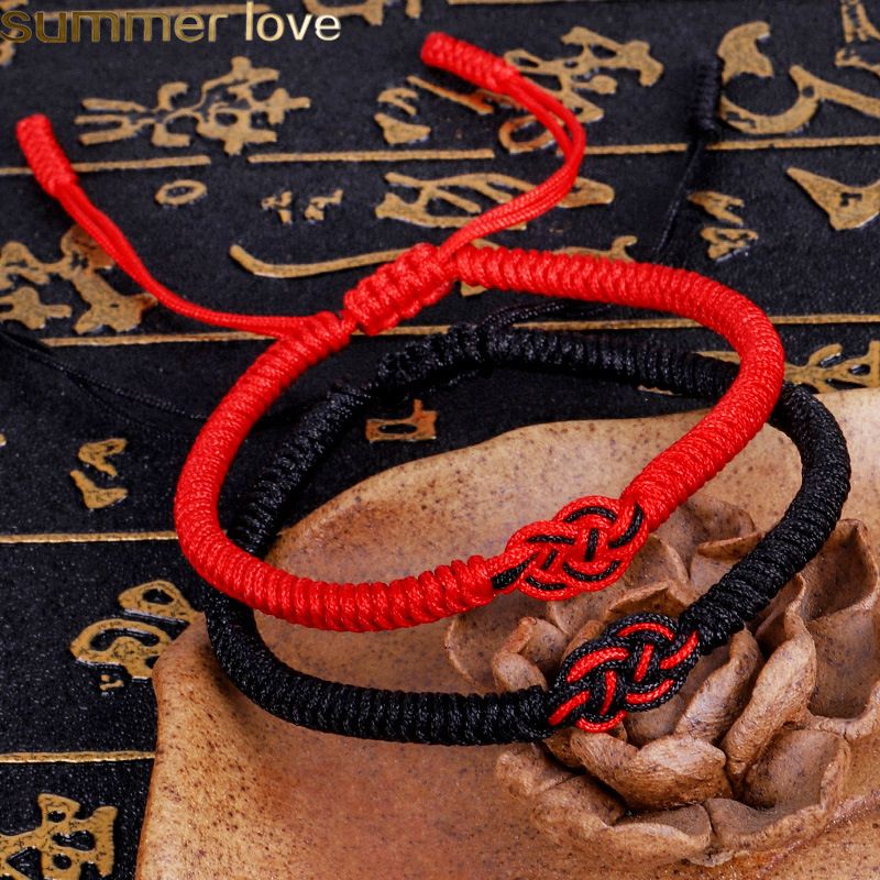 Tibetan Buddhist Handmade Lucky Knots Bracelet  3 Piece Set  Prana Heart  Everyday Mindfulness