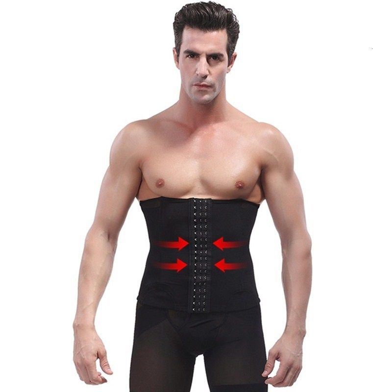 negro Hombres talladora del cuerpo del corsé del abdomen de control de la panza de la cintura que adelgaza entrenador del vientre de la correa negro Hombres talladora del cuerpo del corsé del abdomen de control de la panza de la cintura que adelgaza entrenador del vientre de la correa