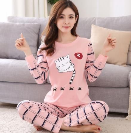 Las Nuevas Mujeres Pijamas De WAVMIT Otoño Invierno Manga Delgada Historieta De La Impresión Ropa De Noche Linda Chica Grande Pijamas Mujer Ocio S1015 8,98 € | DHgate