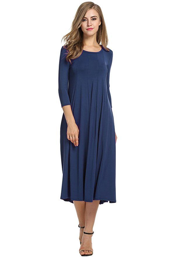 Vestido Casual Mujer De Algodón Y Lino Suelto Botton Midi Ve Vestido Casual Mujer De Algodón Y Lino Suelto Botton Midi Ve