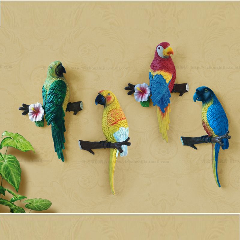2020 3d European Wall Hanging Parrot Ornaments Wall Decoration