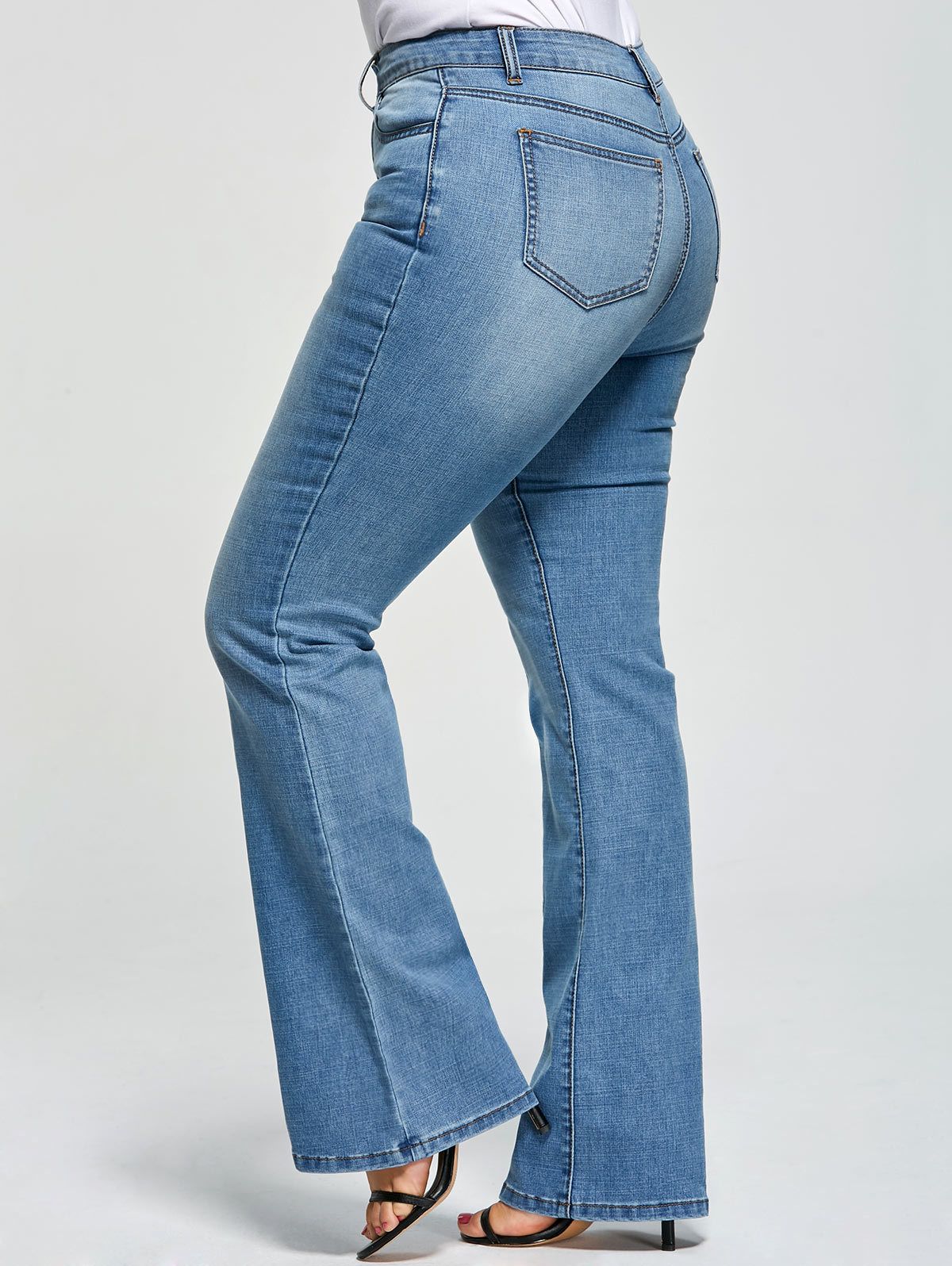 Compra Wipalo Plus Size Five Pockets Jeans Acampanados Skinny Jeans Mom  Femme Mujer Talla Grande Mujer Pantalones De Mezclilla Mujer Damas Azul 5xl  Y19072301 Barato | Entrega Rápida Y Calidad | Es.Dhgate