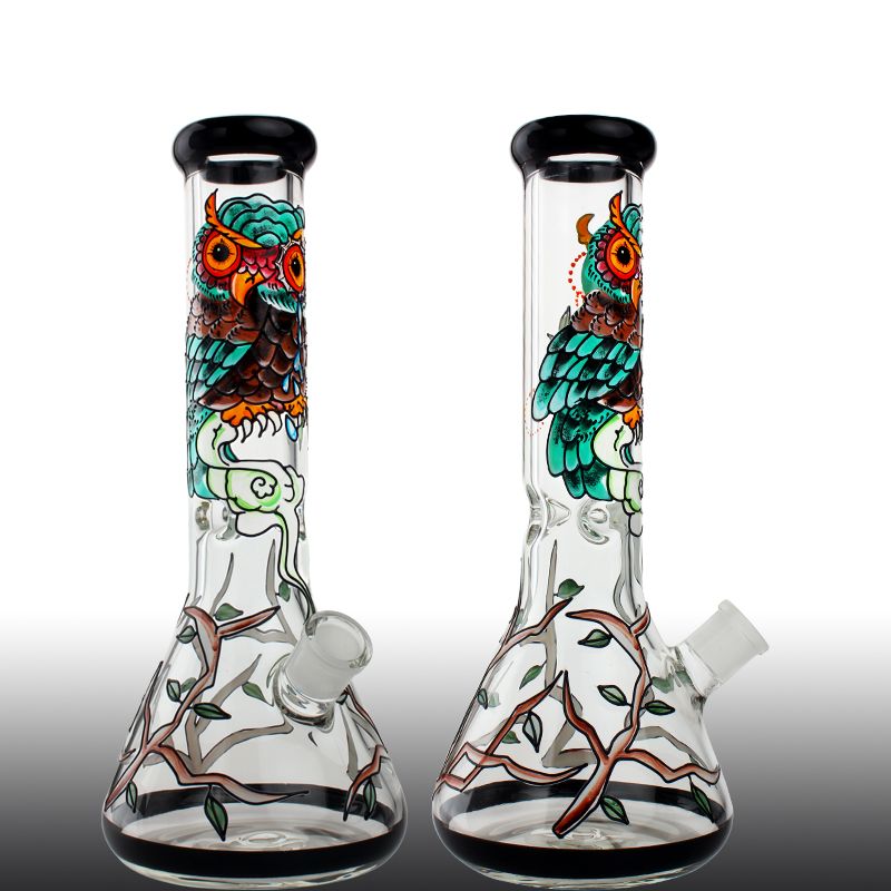 Glass Bong Water Pipe Microscope Thick Smoking Bongs 18.8mm Joint Hookah 