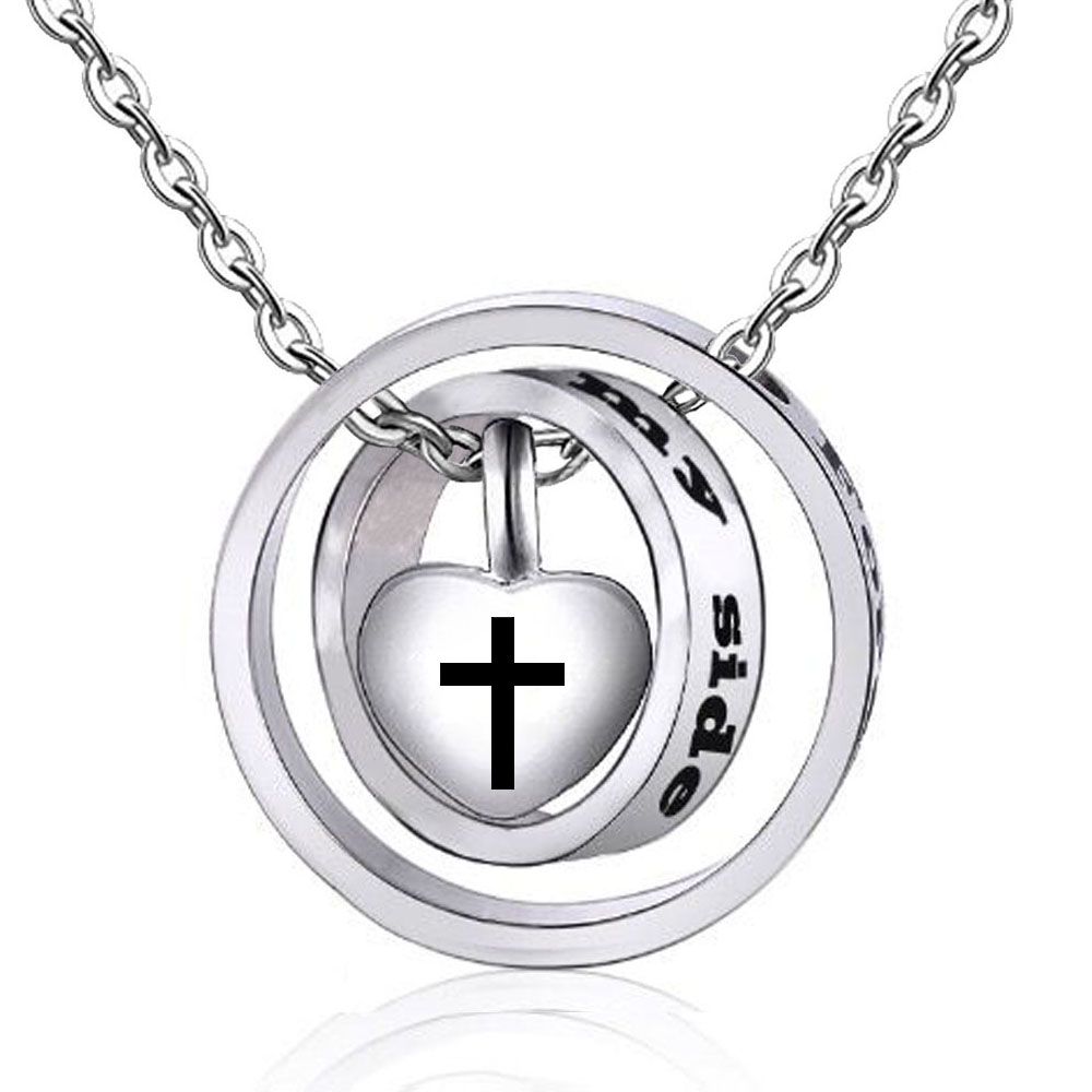 Wholesale Cross Pendants Urn Necklace Ashes Holder Keepsake For Men