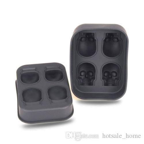 Party 3D Trays Cube Tray Shape Chocolate Skull Silicone Bar Ice Mold Mould Gift
