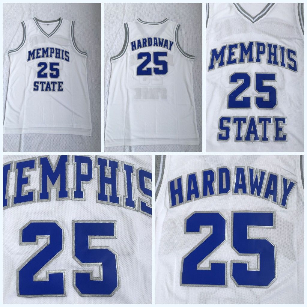 2021 HOT NCAA Memphis State Tigers Penny 25 HARDAWAY Jerseys High Quality 100 Stitched College
