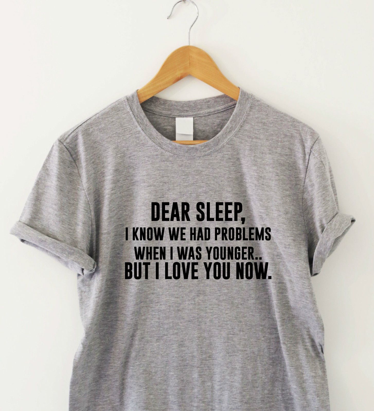 Télécharger gratuitement Images Dear Sleep I Love You Funny T Shirts Humour Ladies Sarcastic Top actualisé par