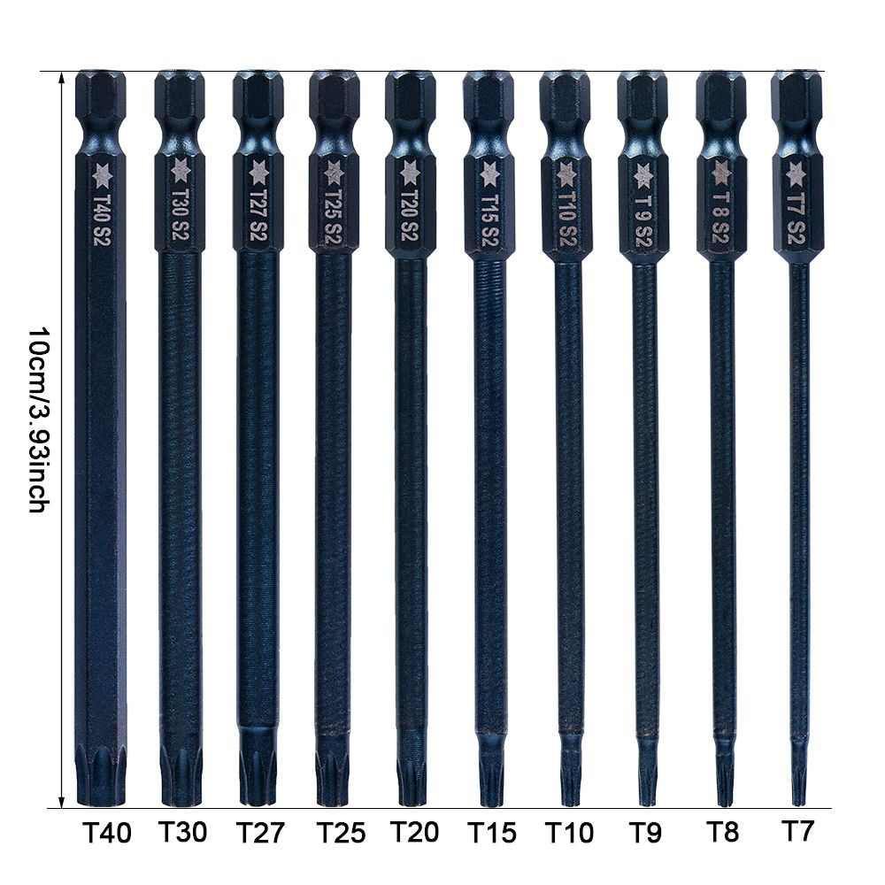 S2 Power Screwdriver Bits Slotted Hex Phillips Torx Magnetic Drills Length 25mm