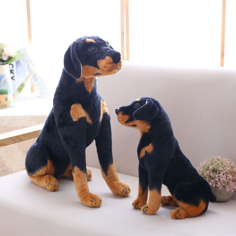 black dog plush