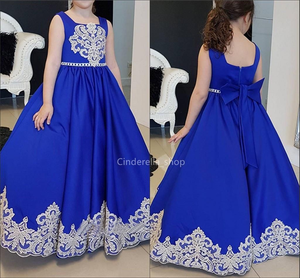 royal blue satin ball gown