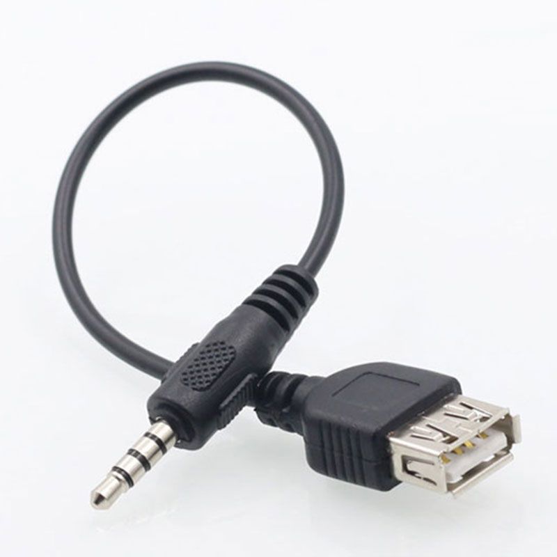 3.5mm Male to USB-A 2.0 Plug Jack Audio AUX MP3 Cable Cord Adapter Converter
