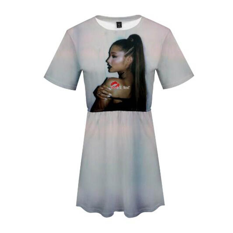 Ariana Grande 3D Print Summer Casual Vestido de corta de mujer Sexy Ropa