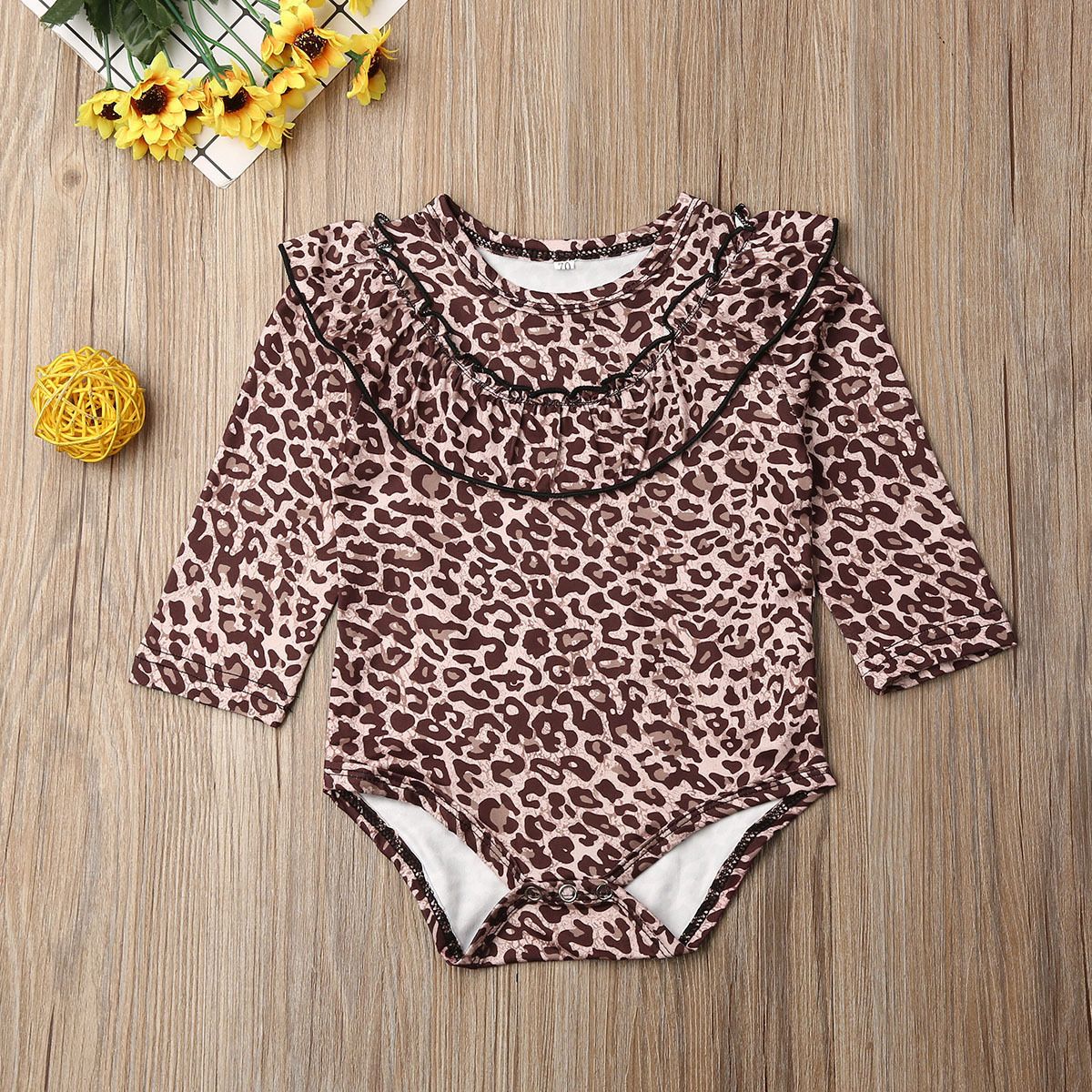baby girl leopard romper