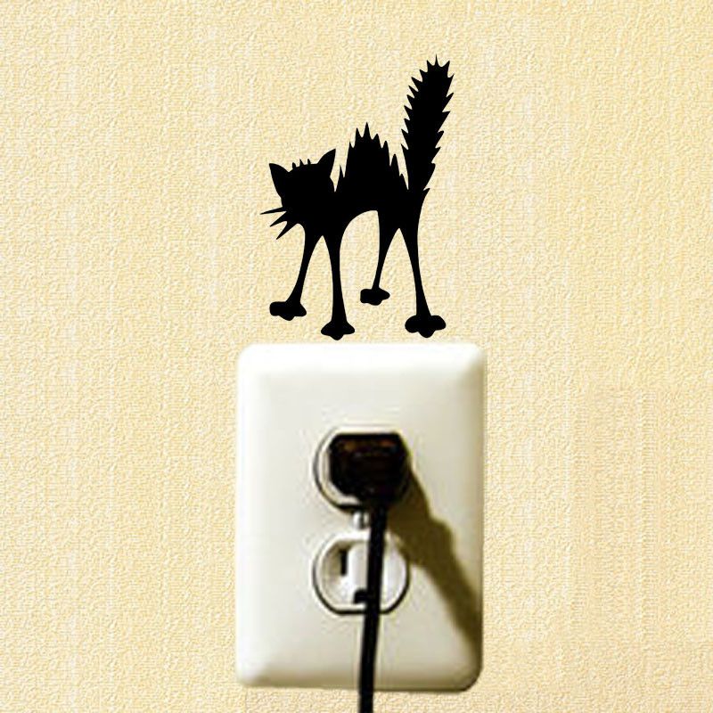 Angry Cat Silhouette Vinyl Wall Decal Personality Funny Cartoon Switch Sticker Stickers For The Home From Game 8 71 Dhgate Com - Cat Silhouette Wall Decals Angry Cat Silhouette Vinyl Wall Decal Personality Funny Cartoon Switch Sticker Stickers For The Home From Game 8 71 Dhgate Com - Cat Silhouette Wall Decals