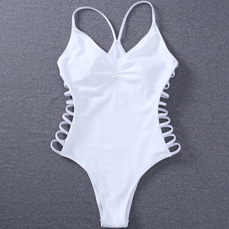Traje De Baño Para Mujer Veicool 2021 Bikini Blanco Mujer Thong Thong One Piece Trikini Traje De Baño Nadando Para Traje De Baño De Vendaje De 21,11 | DHgate