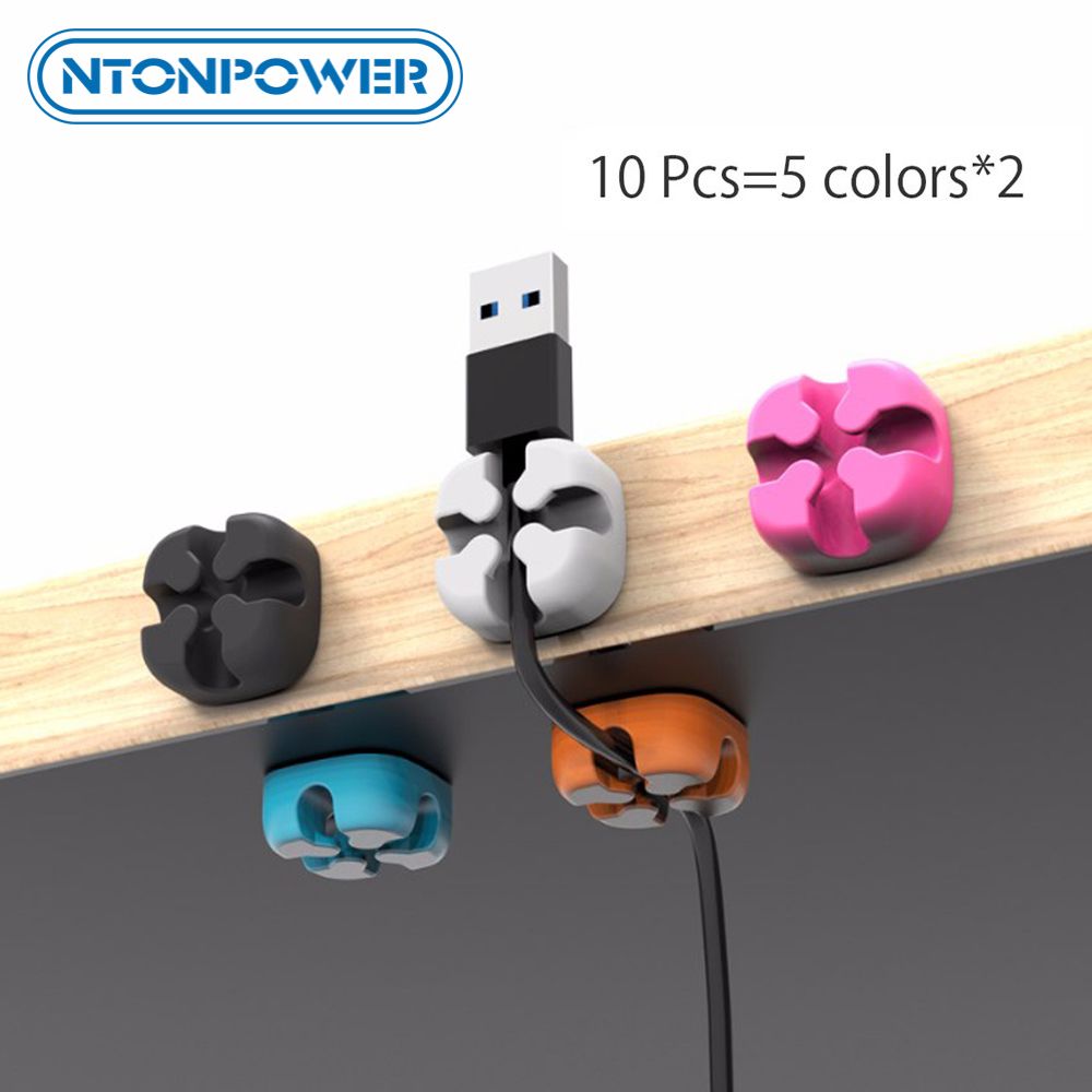 Organizer Silicone USB Wire Tie Cable Winder Earphone Cable Ptotector Cord Clip
