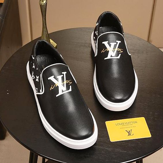 Compre Novo Highquality Top Highend Mens Sapatos Casuais De Couro Real,  Calçados Esportivos De Fundo Chato Sapatos Com Embalagem Original Qw Barato  | Entrega Rápida E Qualidade | Pt.Dhgate