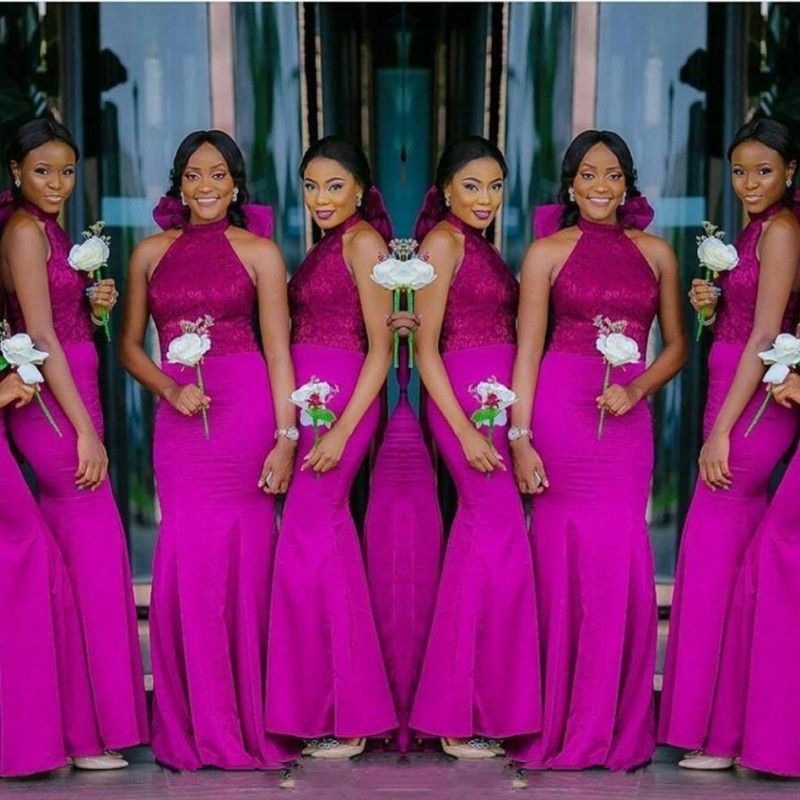 fuchsia purple bridesmaid dresses