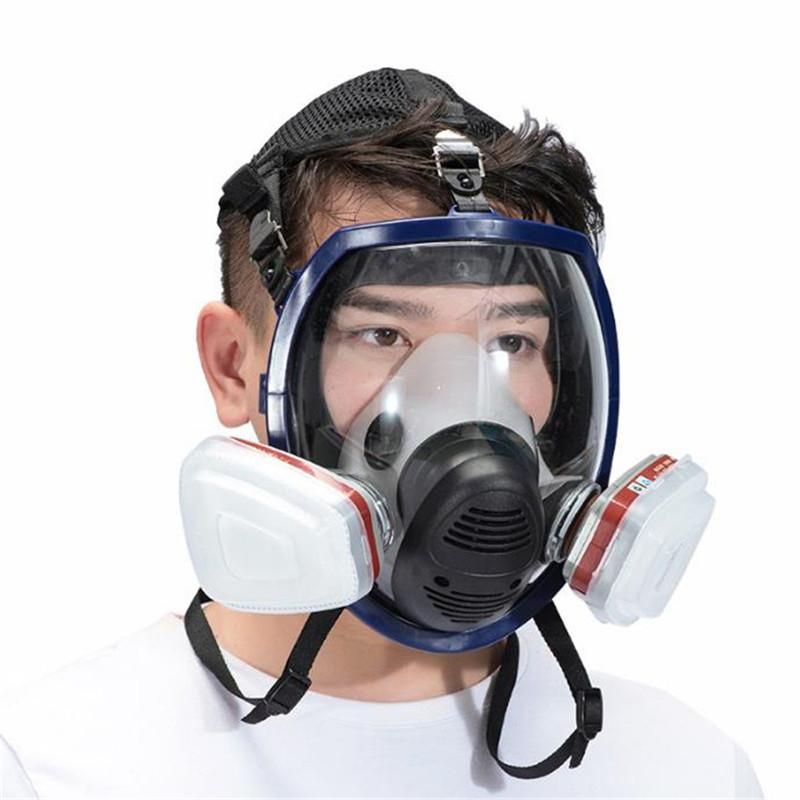 acheter 7 en 1 full face masque a gaz filtre silicone chimique masque anti poussiere toxique acide air produits chimiques respirateurs peinture pesticides laboratoire de 36 65 du popu1688 fr dhgate com