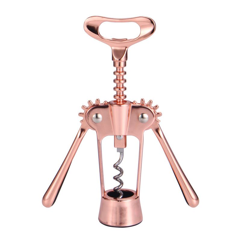 2020 Hot Sale Rose Gold Corkscrew Wine Opener With Linen Pouch Wine Opener Lever Advanced Wine ...