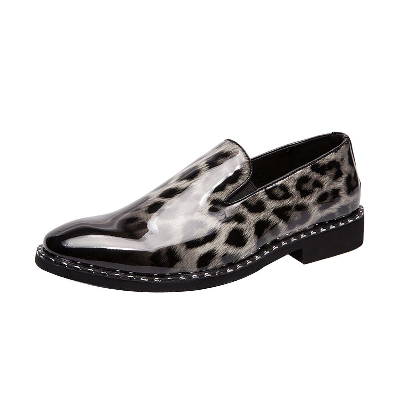 leopard print patent shoes