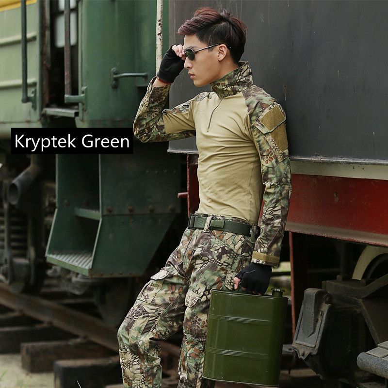 Compre Conjuntos De Caza Hombres Atacs Uniforme Táctico Ropa Ejército  Combate Camisetas MultiCam Pantalones Con Rodilleras Conjunto De Camuflaje  A 114,38 € Del Qingteawater | Es.Dhgate.Com