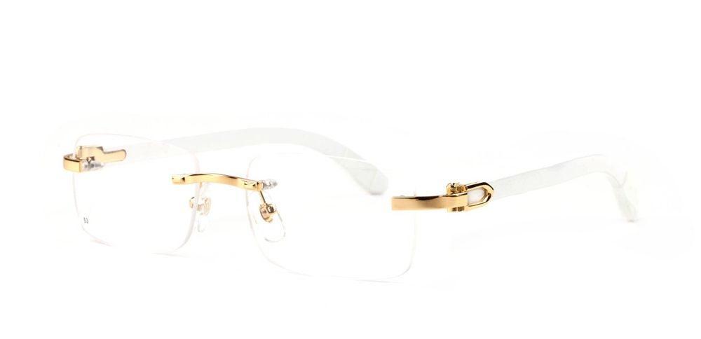 JASPEER-gafas de sol rectangulares sin montura para hombre y mujer, lentes  de so | eBay