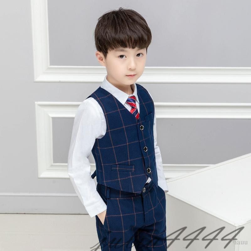 Baby Boy Party Dress Outfits Kids Tie Gentleman Formal Clothes Suit Costume Set