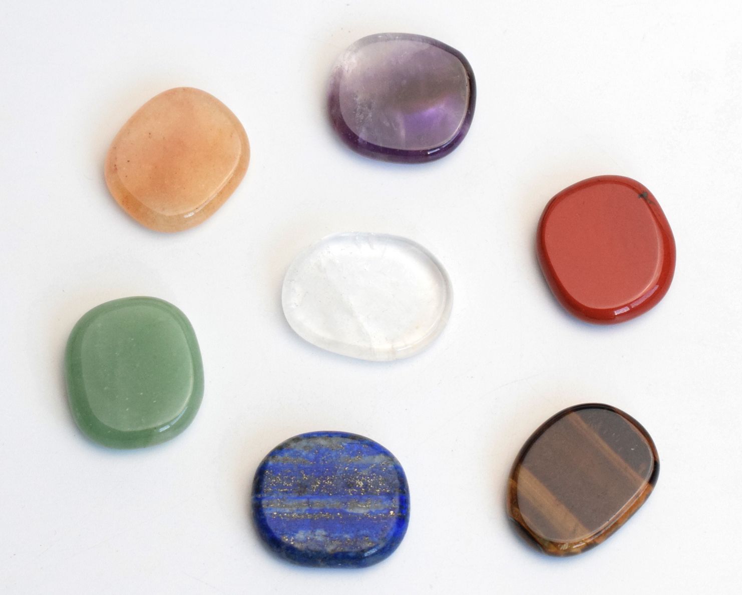 polished semi precious stones