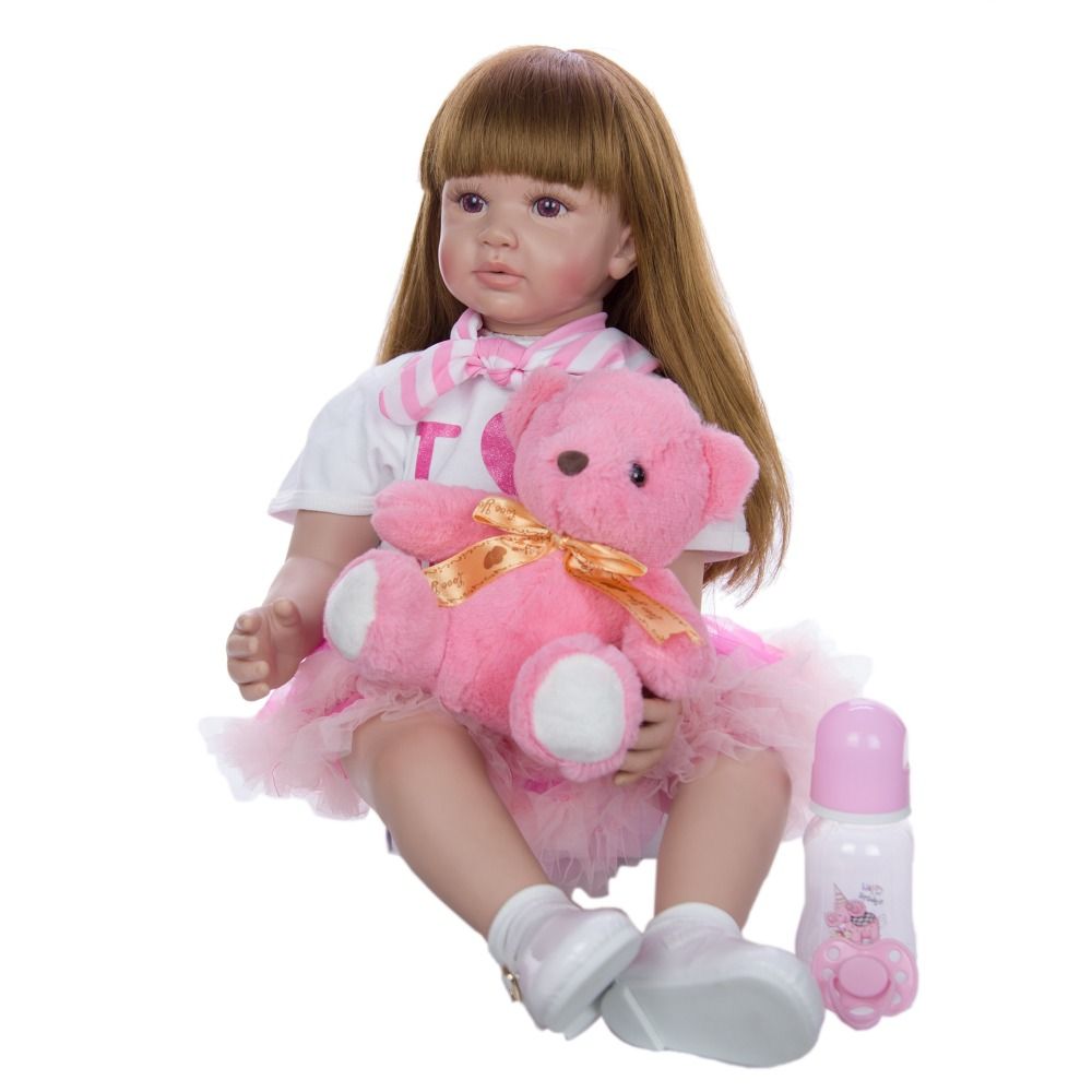 60cm Reborn Baby Doll Toys For Girl Soft Silicone Exquisite ...