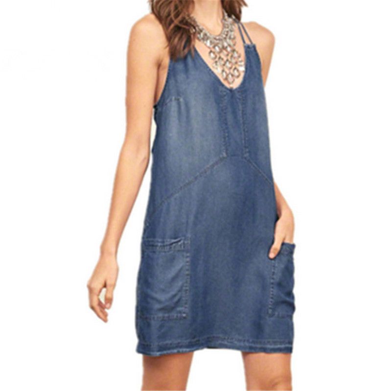 ladies denim shift dress