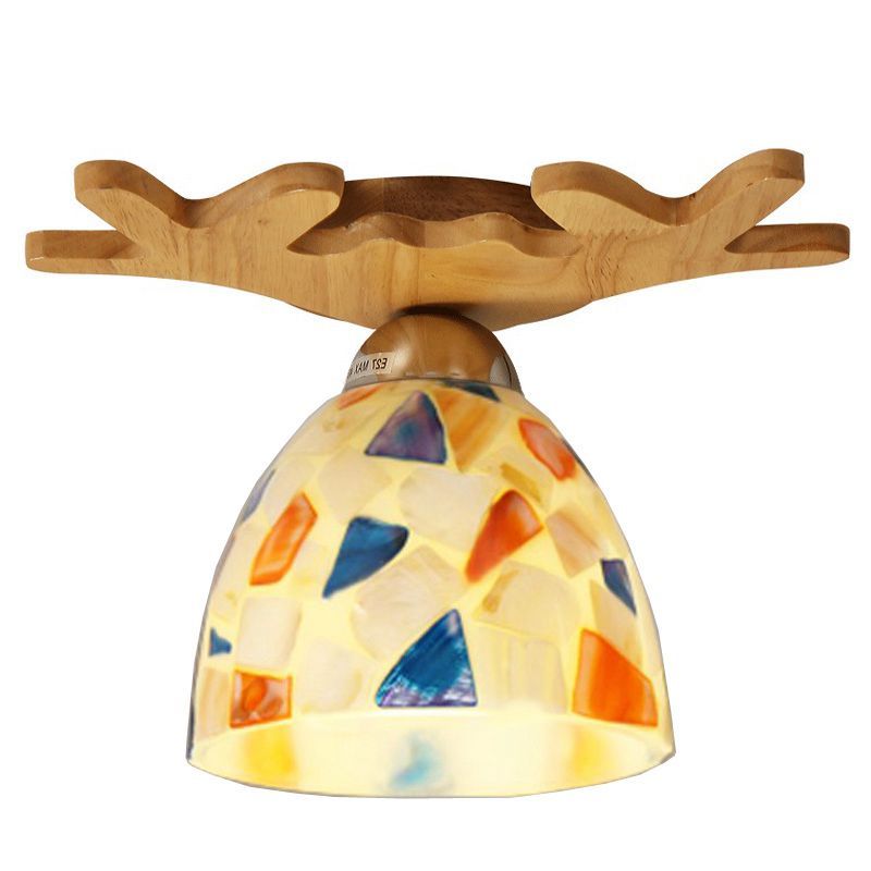 2019 Oovov Creative Antlers Small Ceiling Lights Nordic Wood