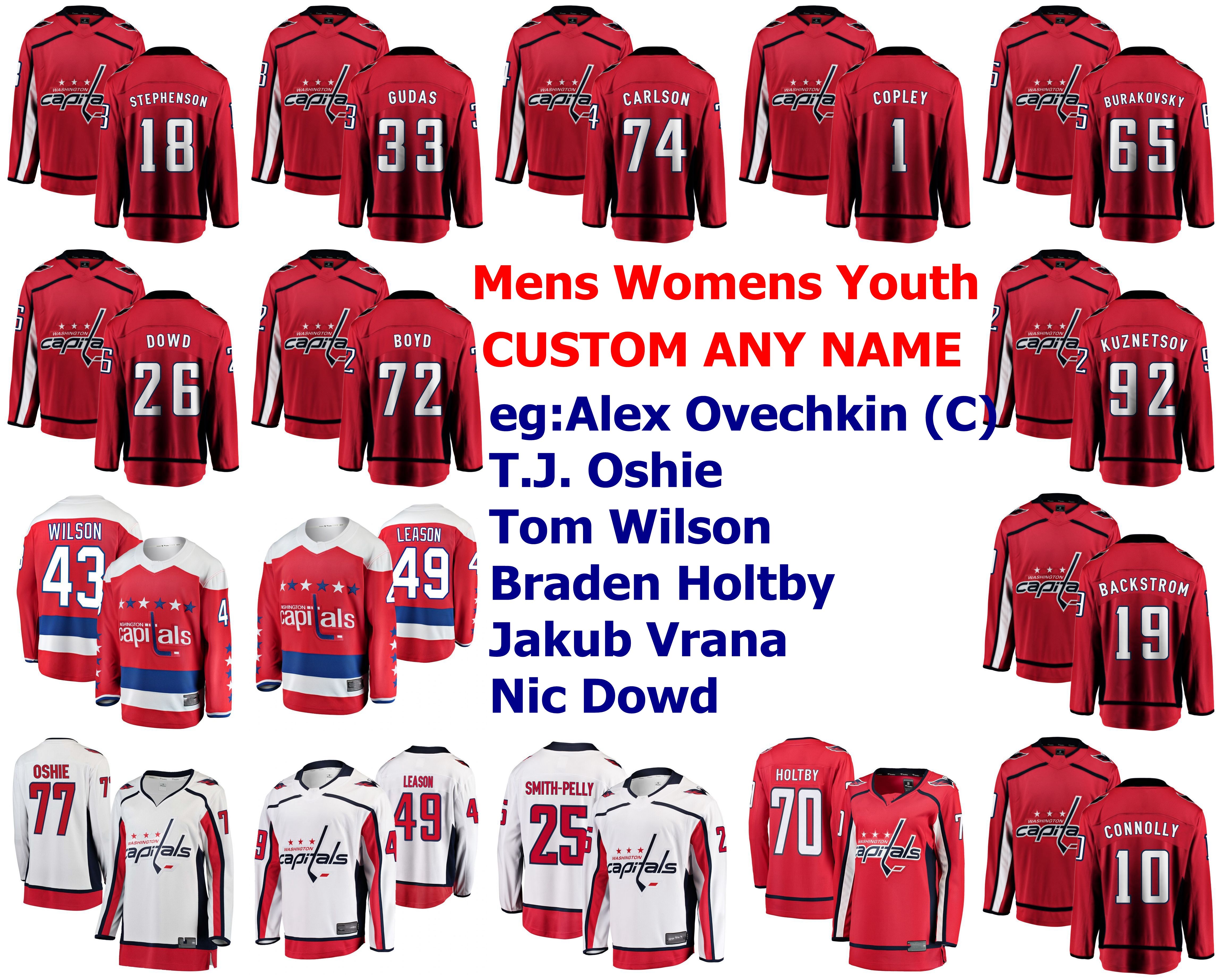 2021 Washington Capitals Ice Hockey Jerseys Alex Ovechkin Jersey Martin