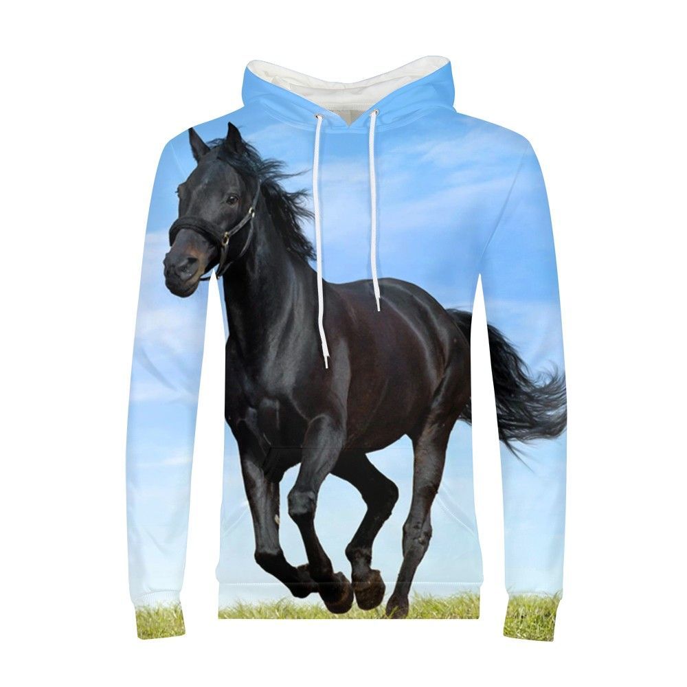 moletom com capuz with horse design