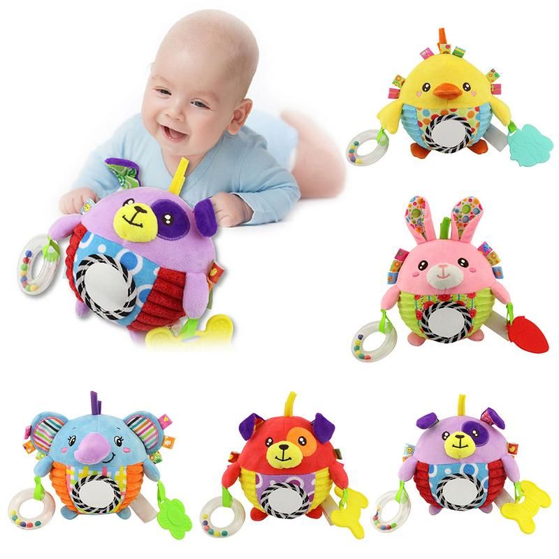 Acheter Saisir La Balle Bebe Cloches Anneau Anneau De Dentition Jouet Bebe Main Attraper La Fibre De Polyester Jouet En Peluche Remplissage De Coton 3d De 15 42 Du Windblock Fr Dhgate Com