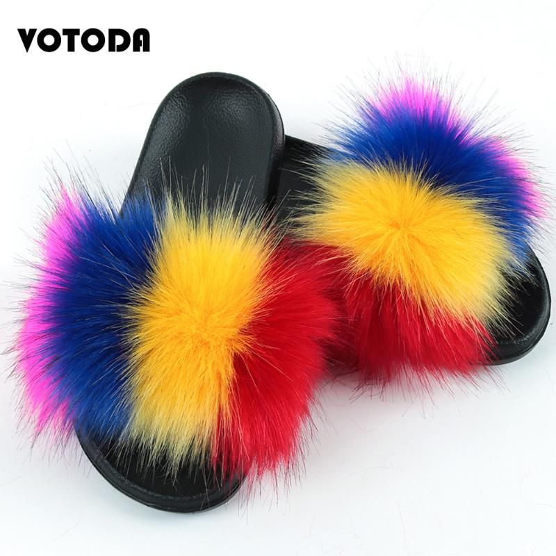 faux fur slides cheap