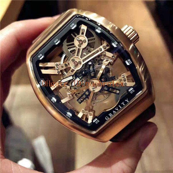 New Gravity Watch Openworked Tourbillon Automatic Movement 28800vph 18K