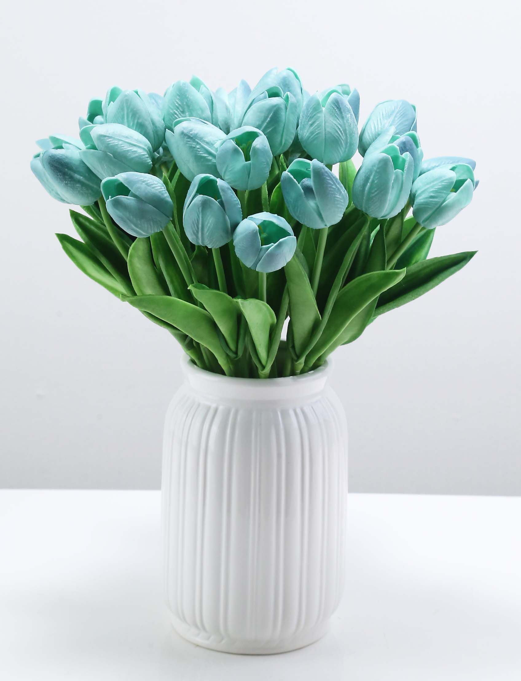 20 piezas flores artificiales tulipanes ramo Multi colores Real Touch  flores falsas para la boda nupcial