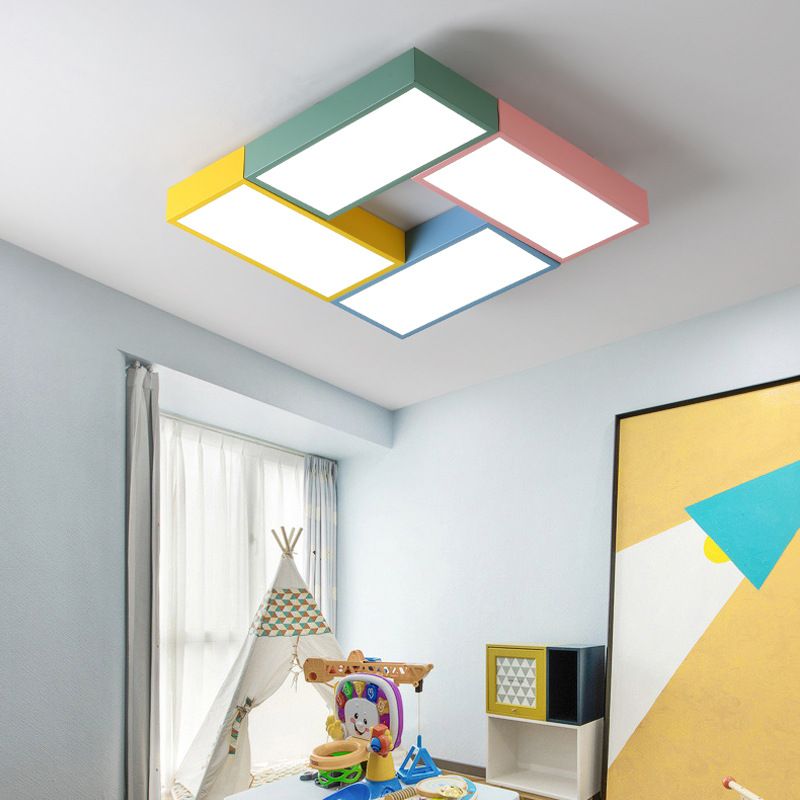 Grosshandel Moderne Led Deckenleuchten Kreative Farbe Leuchte Kinder Kinderzimmer Fernbedienung Lampe Spielzeug Ziegel Leuchte Dimmbar Glanz R42 Von Roon 106 73 Auf De Dhgate Com Dhgate