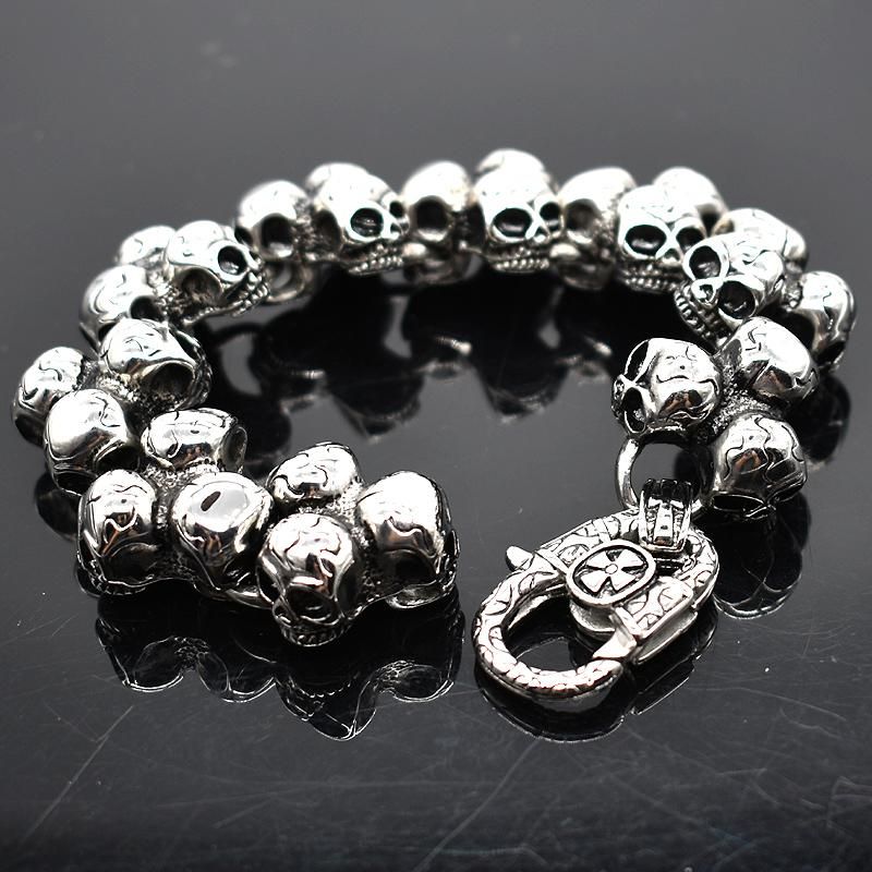 stainless steel skull bracelet