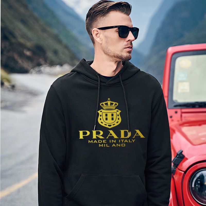 prada mens hoodie