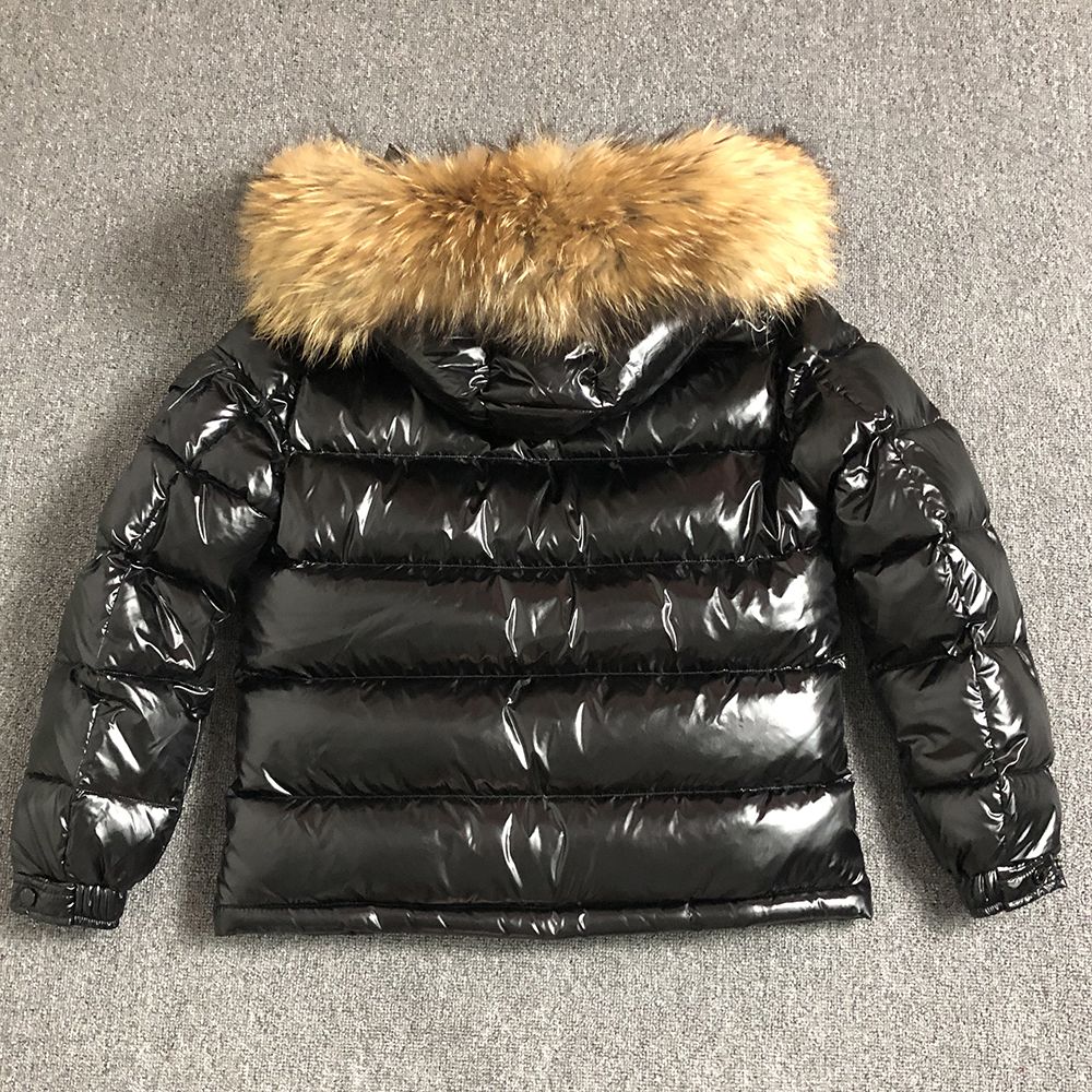Raccoon Fur Coat Zipper Black Winter 