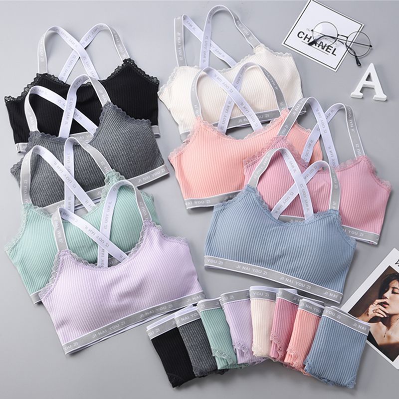 Bras Sets Fashion Sexy Lingerie Set Women Push Up Bra Wire Free Seamless  Underwear Cotton Thin Lace Girl Wrapped Chest From Zhaolinshe, $23.81