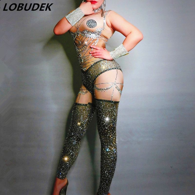 rhinestone jumpsuit prom