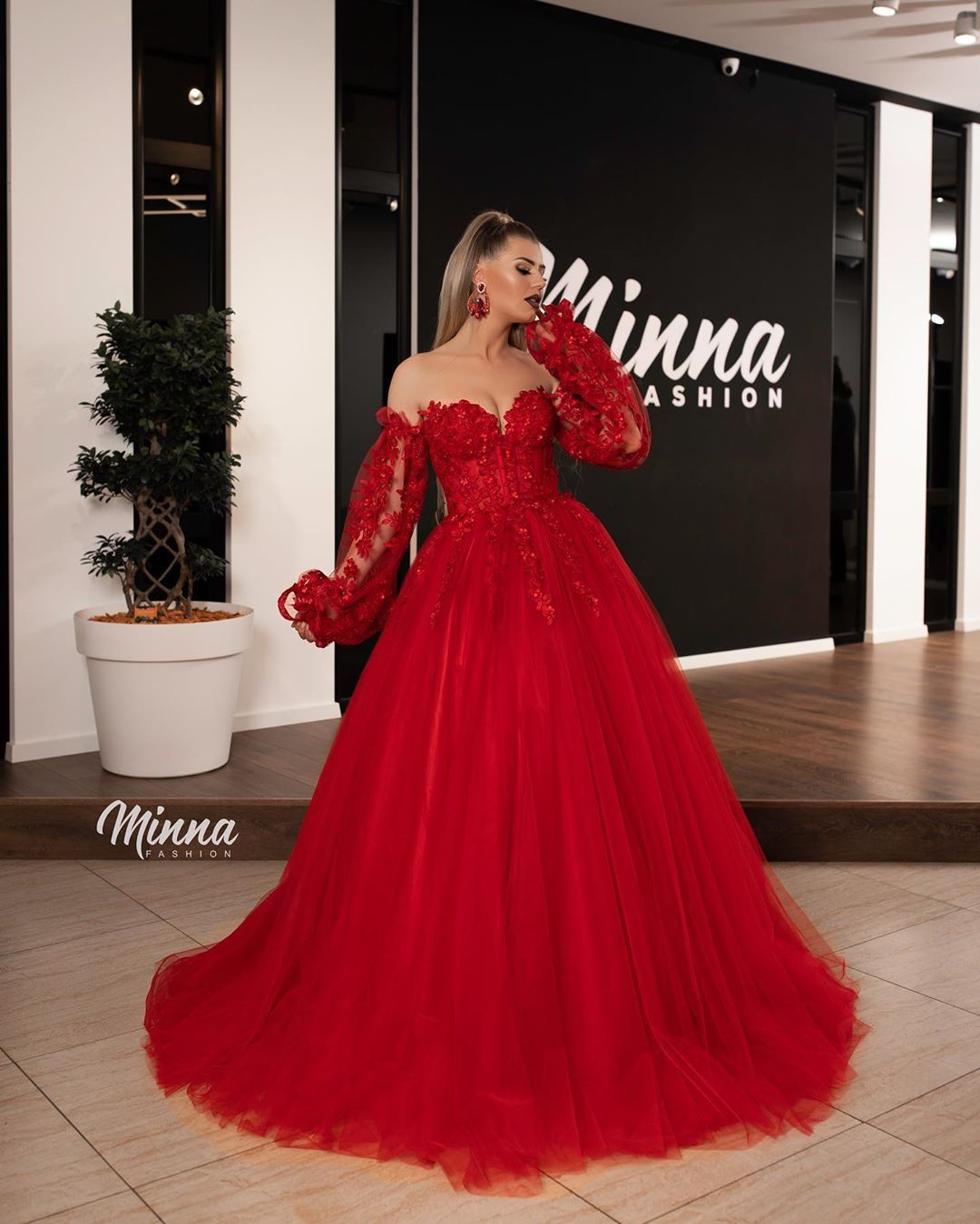 red dress with glitter