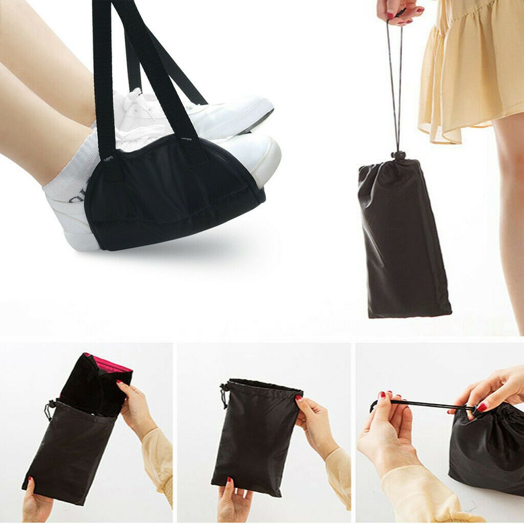 Travel Footrest Hammock Carry Flight Feet Hanging Pillow Pads