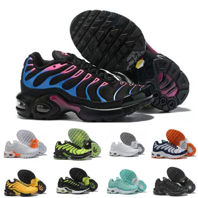 Hot 2019 TN Childrens Athletic Shoes Kids Boys Basketball Shoes Child Huarache Legend Blue