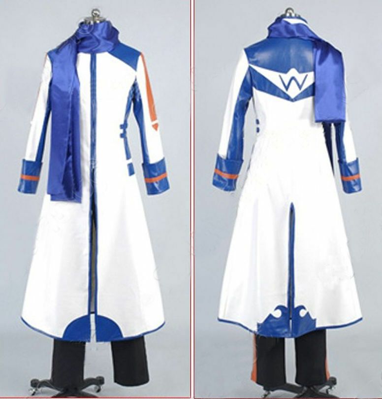 Vocaloid 2 Kaito White&blue Cosplay Costume Custom Any 