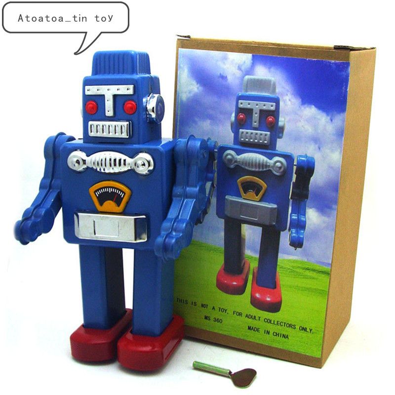 vintage wind up robot