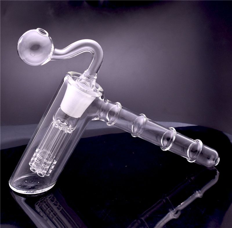 2021 Mini 18mm Glass Hammer Oil Burner Bongs 6 Arm Perc Percolator Mini